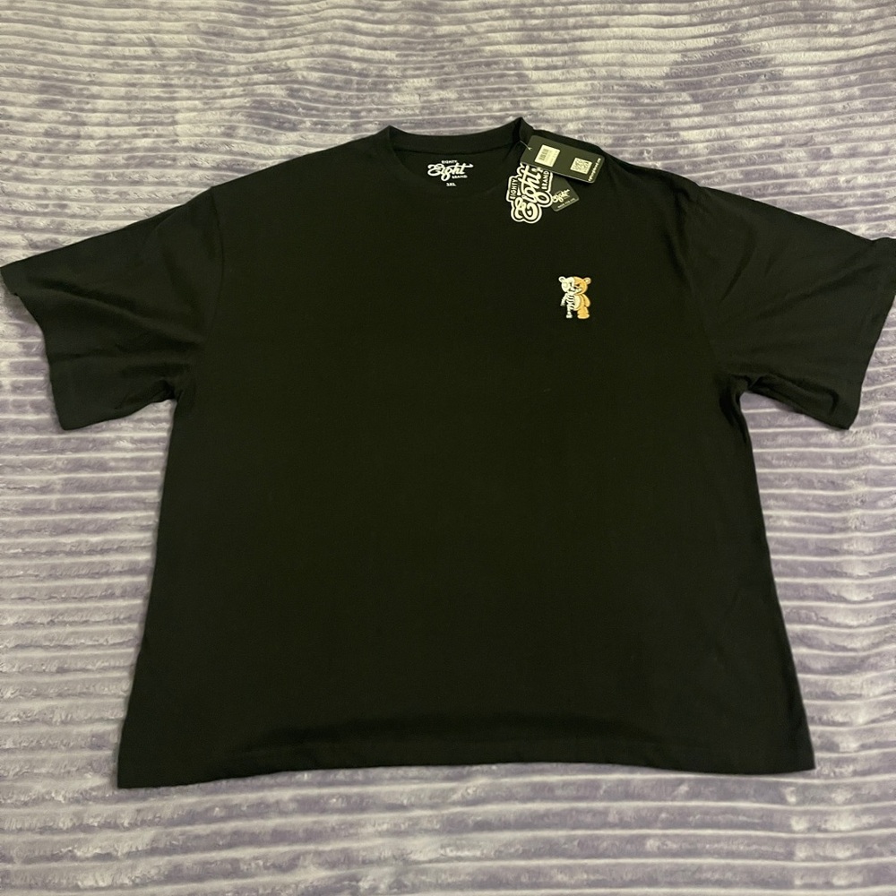 Eighty Eight Black Tee with Bear Design